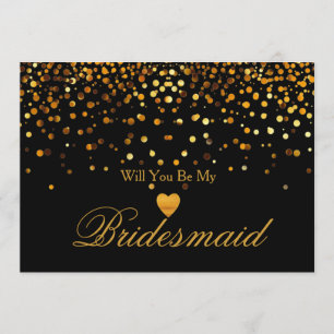 Gold Glitter Heart Faux Kaart