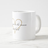 Gold Glitter Heart Love Grote Koffiekop (Voorkant rechts)