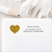 Gold Glitter Heart Return Label (Insitu)