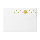 Gold Glitter Hearts met Monogram (Achterkant)