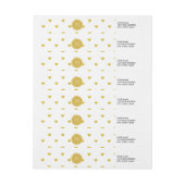 Gold Glitter Hearts met Monogram (Vel)