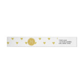 Gold Glitter Hearts met Monogram (Individueel)