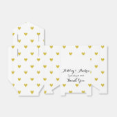 Gold Glitter Hearts Patroon Bedankdoosjes (Uitgevouwen)