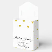 Gold Glitter Hearts Patroon Bedankdoosjes (Geopend)