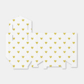 Gold Glitter Hearts Patroon Bedankdoosjes (Uitgevouwen)