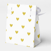 Gold Glitter Hearts Patroon Bedankdoosjes (Achterkant)