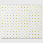 Gold Glitter Hearts Patroon Cadeaupapier (Vlak)