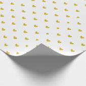 Gold Glitter Hearts Patroon Cadeaupapier (Hoek)