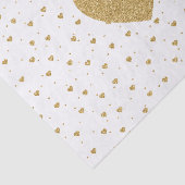 Gold Glitter Hearts Patroon Tissuepapier (Detail)