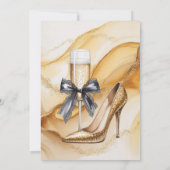 Gold Glitter High Heel 50 & Fabulous Birthday Kaart (Achterkant)