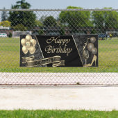 Gold Glitter High Heels, ballonnen, glas, Damask Spandoek (Insitu)