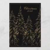 Gold Glitter Holiday Elegant Date Kerstmis Kaart (Voorkant)