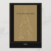 Gold Glitter Holiday Elegant Date Kerstmis Kaart (Achterkant)