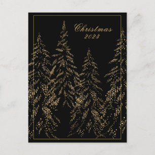 Gold Glitter Holiday Elegant-kerstBriefkaart Feestdagenkaart