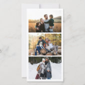 Gold Glitter Holiday-fotokaart Feestdagenkaart (Achterkant)