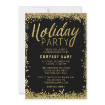 Gold Glitter Holiday Party