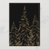 Gold Glitter Holiday Trees Elegant kerstKaart (Voorkant)
