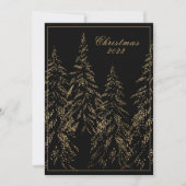 Gold Glitter Holiday Trees Elegant kerstKaart (Voorkant)