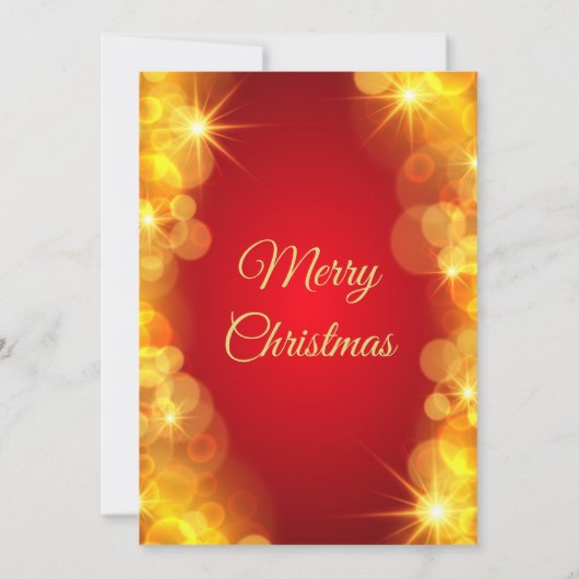 Gold Glitter Holiday Xmas Kaart (Achterkant)