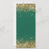 Gold Glitter Hunter Green 50e verjaardag Kaart (Achterkant)