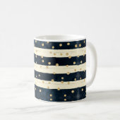 Gold Glitter Indigo Blue Stylish Modern Koffiemok (Voorkant rechts)