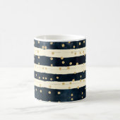 Gold Glitter Indigo Blue Stylish Modern Koffiemok (Center)