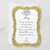 Gold Glitter Infinity Heart, gemaakt van eerwaarde Kaart (Voorkant)