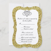 Gold Glitter Infinity Heart Response Kaart (Voorkant)