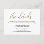 Gold Glitter Informatie Behuizing Kaart (Voorkant)