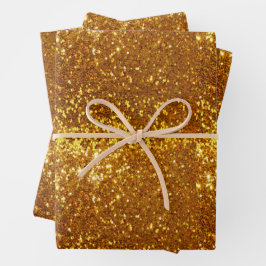 Gold Glitter Inpakpapier Vel