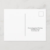 Gold Glitter Invitation RSVP-Briefkaart Uitnodiging Briefkaart (Achterkant)