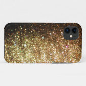 Gold Glitter iPhone-kerstHoesje Case-Mate iPhone Case (Achterkant (horizontaal))