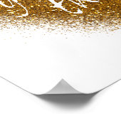 Gold Glitter JE HEBT DEZE Glamour Heart Wall Print (Hoek)