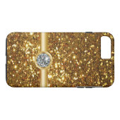 Gold Glitter Jewel Case-Mate iPhone Case (Achterkant (Horizontaal))