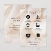 Gold glitter Jewelry Care Bedankkaart (Voorkant / Achterkant)