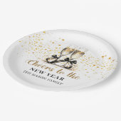 Gold Glitter juicht oudejaarsavond feest Papieren Bordje (Gekanteld)