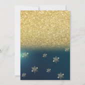 Gold Glitter, kerstballen Green Company Party Kaart (Achterkant)