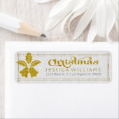 Gold Glitter-kerstballonnen Etiket (Insitu)