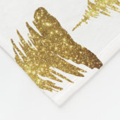 Gold Glitter-kerstboom Fleece Deken (Hoek)