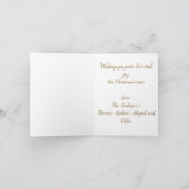 Gold Glitter kerstboom Vrolijk kerstfeest Feestdagen Kaart (Binnen)