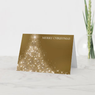 Gold Glitter kerstboomdecor Feestdagen Kaart