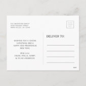 Gold Glitter | Kerstfotoboom Feestdagenkaart (Achterkant)