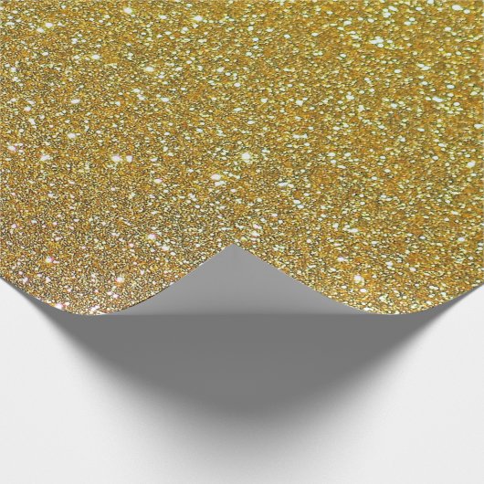Gold Glitter Kerstmis Cadeaupapier (Hoek)