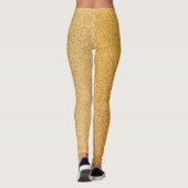 Gold Glitter Kerstmis Leggings (Achterkant)