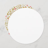 Gold Glitter kerstmis met diner Kaart (Voorkant / Achterkant)