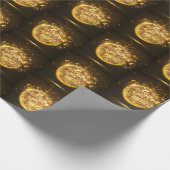 Gold Glitter-kerstversiering Elegant Dark Brown Cadeaupapier (Hoek)
