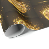 Gold Glitter-kerstversiering Elegant Dark Brown Cadeaupapier (Rol Hoek)