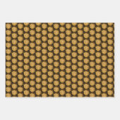 Gold Glitter-kerstversiering Elegant Dark Brown Inpakpapier Vel (Voorkant 2)
