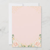 Gold Glitter Key Roos Garden Housewarming Invite Kaart (Achterkant)