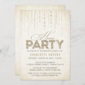 Gold Glitter Kijk Hens Party nodigt uit Kaart (Voorkant / Achterkant)